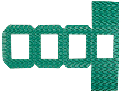 Laternenrohling-Mini aus 3D-Wellpappe, 10x10x12cm, 5 Stück, grün