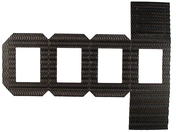 Laternenrohling-Mini aus 3D-Wellpappe, 10x10x12cm, 5 Stück, schwarz