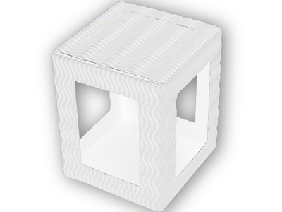 Laternenrohlinge aus 3D-Wellpappe, 13,5x13,5x18cm, 5 Stück, weiß