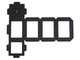 Laternenrohlinge aus 3D-Wellpappe 13,5x13,5x18cm, 5 Stück, schwarz