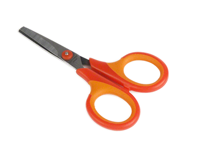 Schere für Linkshänder, rund, 11,5 cm, rot-orange