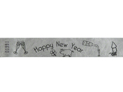 TYSTAR-Eintrittskontrollbänder, silber,"Happy New Year", P/100
