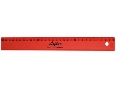 Lineal Lefty flexi, für Linkshänder, 30 cm, rot