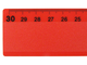 Lineal Lefty flexi, für Linkshänder, 30 cm, rot