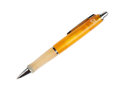 Kugelschreiber aus orangem Kunststoff, blau