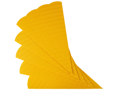Geschwister-Schultüte aus 3D-Wellpappe, 41 cm, P/5 Stück, gelb