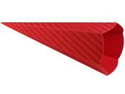 Schultüte aus 3D-Wellpappe, 68 cm, rot