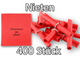 maru-Röllchenlose mit Pappringverschluß, rot, 400 Nieten