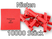 Röllchenlose rot, 10000 Nieten (100 x P/100)