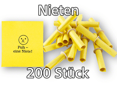 Röllchenlose gelb, 200 Nieten (2 x P/100)