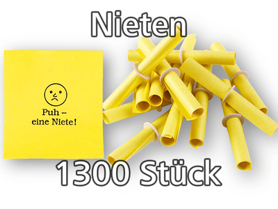 Röllchenlose gelb, 1300 Nieten (13 x P/100)