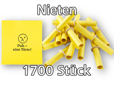 Röllchenlose gelb, 1700 Nieten (17 x P/100)