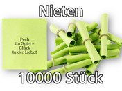 Röllchenlose grün, 10000 Nieten (100 x P/100)