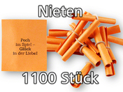 Röllchenlose orange, 1100 Nieten (11 x P/100)