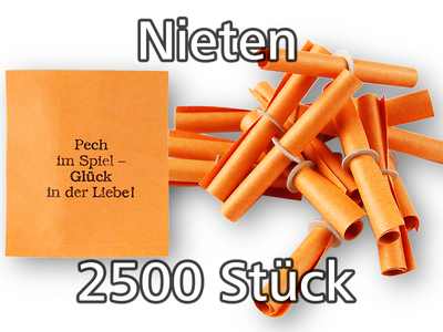 Röllchenlose orange, 2500 Nieten (25 x P/100)