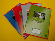 Premium Schulheft DIN A4, Lineatur 20, blanco