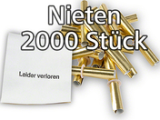 Röllchenlose gold-glänzend, 2000 Nieten (4 x...