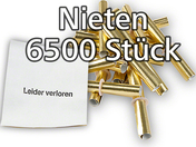 Röllchenlose gold-glänzend, 6500 Nieten (13 x P/500)