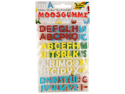 Moosgummi Glitter-Sticker, P/100 Buchstaben, farbig sortiert