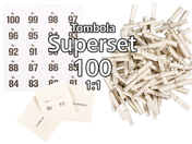 100-er Tombola Superset 1:1, weiss