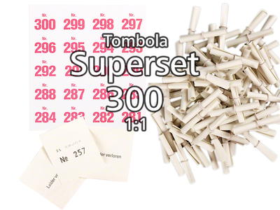 300-er Tombola Superset 1:1, weiss