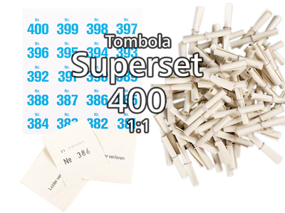 400-er Tombola Superset 1:1, weiss