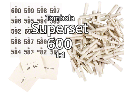 600-er Tombola Superset 1:1, weiss