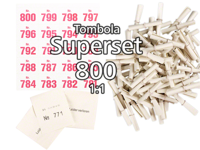 800-er Tombola Superset 1:1, weiss