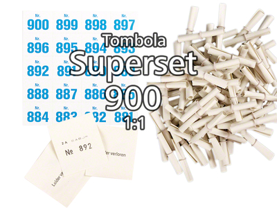 900-er Tombola Superset 1:1, weiss