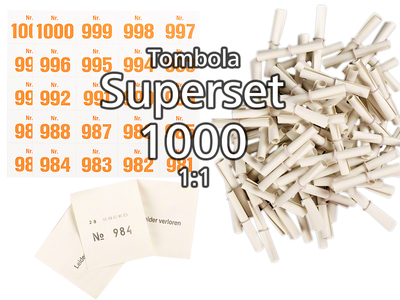 1000-er Tombola Superset 1:1, weiss