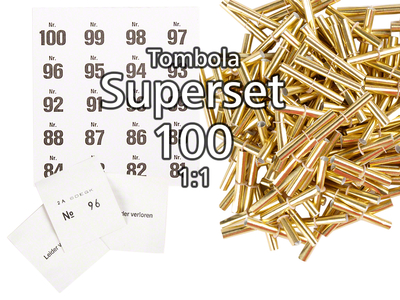 100-er Tombola Superset 1:1, gold-glänzend