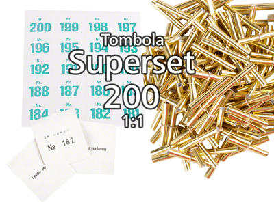 200-er Tombola Superset 1:1, gold-glänzend