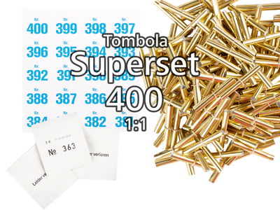 400-er Tombola Superset 1:1, gold-glänzend