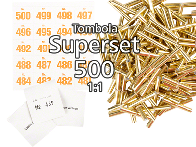 500-er Tombola Superset 1:1, gold-glänzend