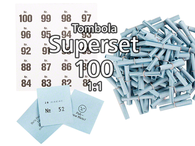 100-er Tombola Superset 1:1, blau