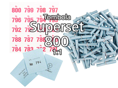800-er Tombola Superset 1:1, blau