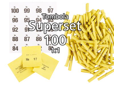 100-er Tombola Superset 1:1, gelb