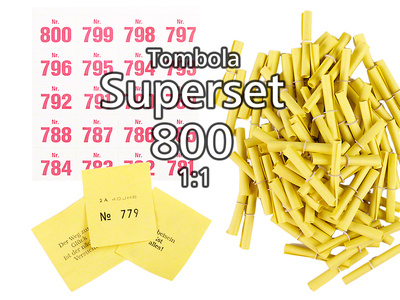 800-er Tombola Superset 1:1, gelb
