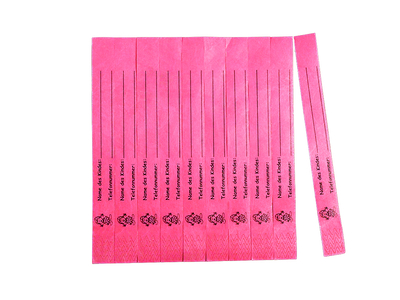 Bogen mit 10 TYSTAR-Kinderbänder, neonpink