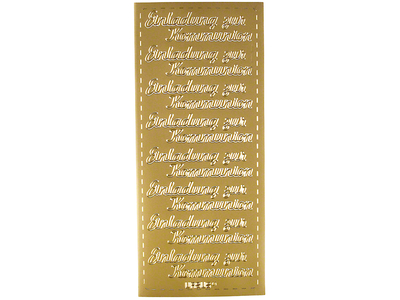 Ursus Kreativ Stickerbogen, Motiv "Einladung zur Kommunion", gold, selbstklebend