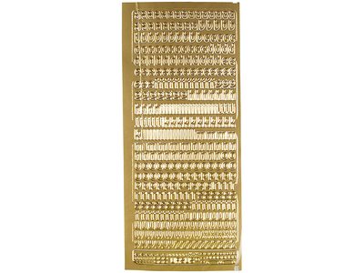 Ursus Kreativ Stickerbogen, Motiv "Buchstaben klein", gold, selbstklebend