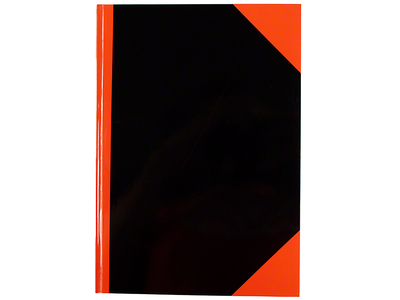 Rheita Notizbuch A4, 80 Blatt, kariert, rot/schwarz