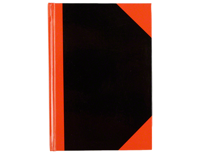 Rheita Notizbuch A6, 80 Blatt, kariert, rot/schwarz