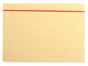 Hig Karteikarten DIN A6, P/100 Stück, liniert, gelb