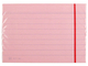 Hig Karteikarten DIN A7, P/100 Stück, liniert, rot