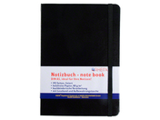 Rheita Notizbuch A5, 96 Blatt, liniert, schwarz
