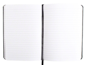 Rheita Notizbuch A5, 96 Blatt, liniert, schwarz