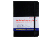 Rheita Notizbuch A6, 96 Blatt, liniert, schwarz