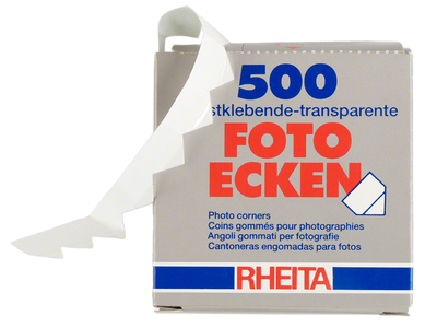 Rheita Fotoecken in Spenderbox, P/500, selbstklebend, transparent