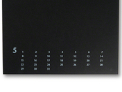 Bastelkalender DIN A5, immerwährend, schwarz, mit schwarzenDeckblatt